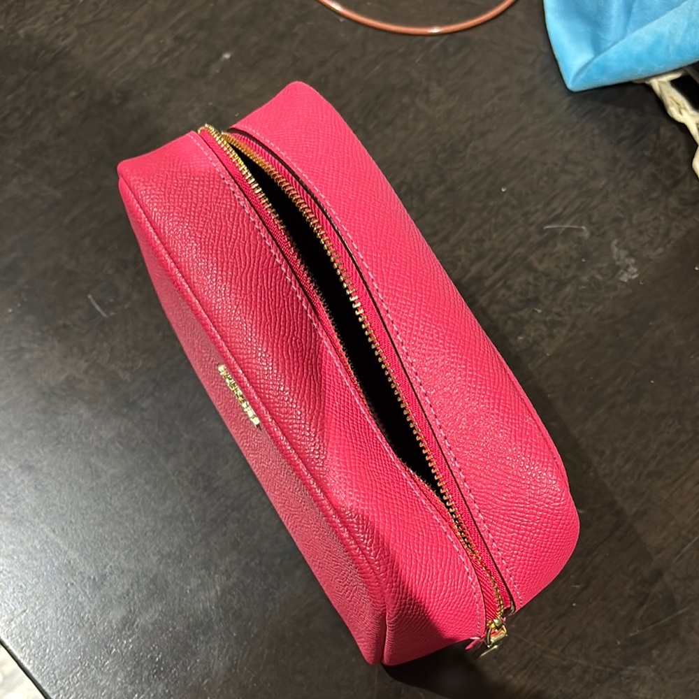 Coach Pink Leather Pouch - Picture 2 of 4